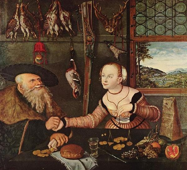 Lucas Cranach the Elder Die Bezahlung oil painting image